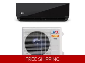 C&H 24K-Btu 22.3 SEER2 Mini Split H-Heat Pump (-22°F) Wifi, E-Star: 12.5 EER/13.3 HSPF (R454B)